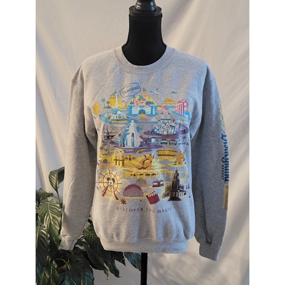 Disney Parks Disneyland Resort Discover the Magic Grey Sweatshirt Small Mickey